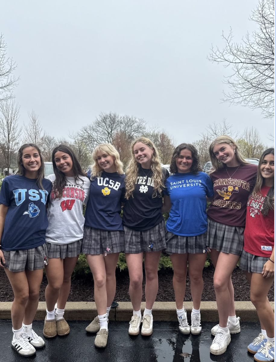 Pictured (left to right) Lily Filmanowicz, Tahlia Khan, Helen Frazier, Gillian Renouard, Nora Sullivan, Anne Klaus, Victoria Gonzalez